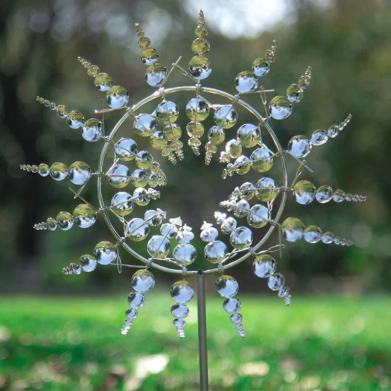 ZonneSchijn Windspinner — Magische Tuindecoratie met Beweging en Glans.