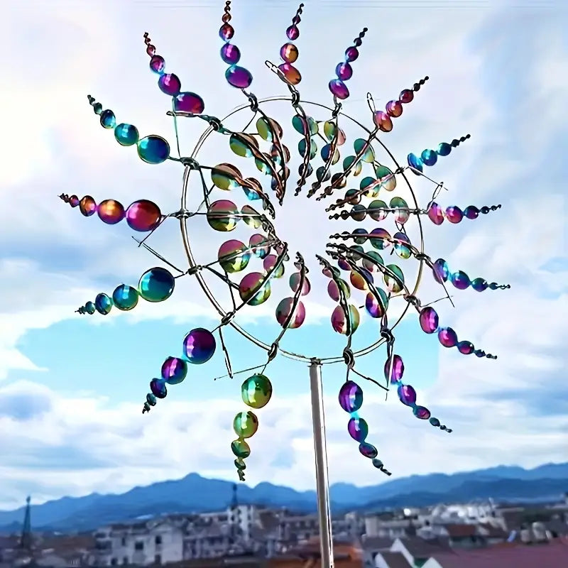 ZonneSchijn Windspinner — Magische Tuindecoratie met Beweging en Glans.