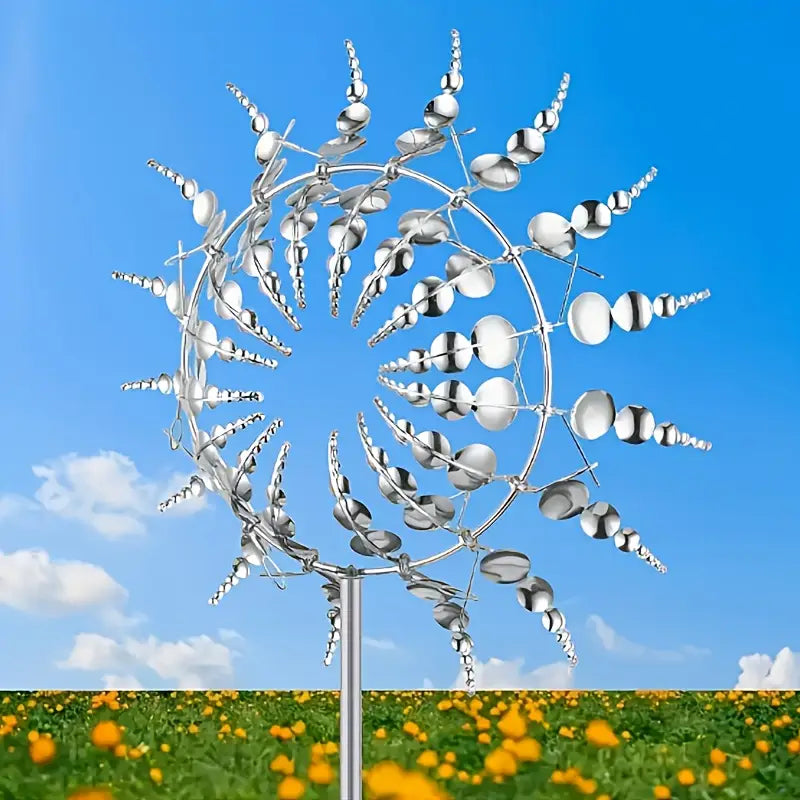 ZonneSchijn Windspinner — Magische Tuindecoratie met Beweging en Glans.