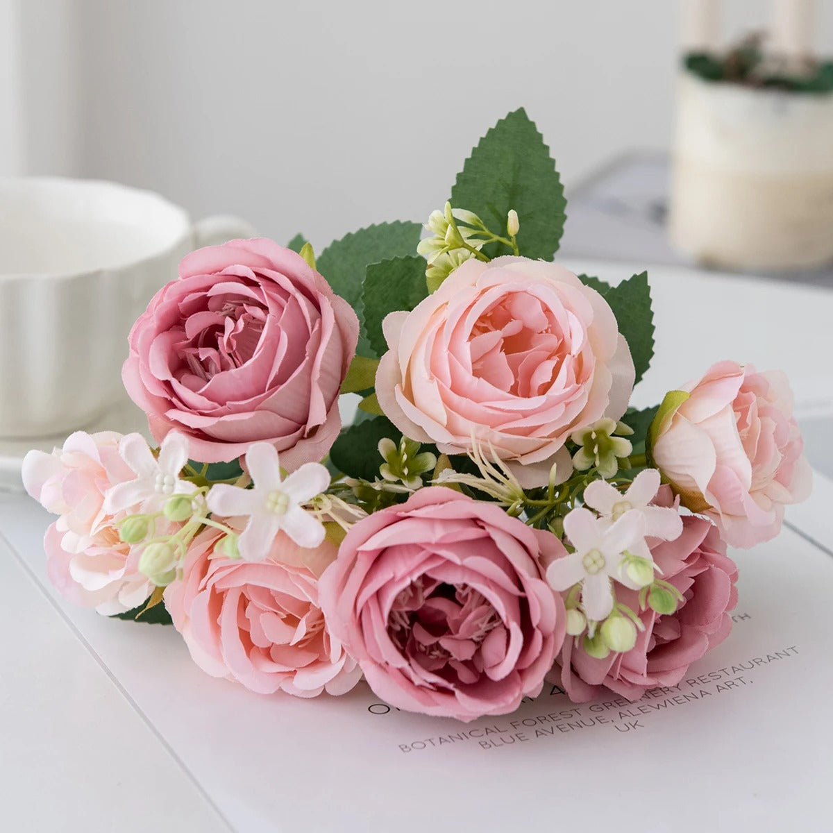 Boeket Zijde Rozen