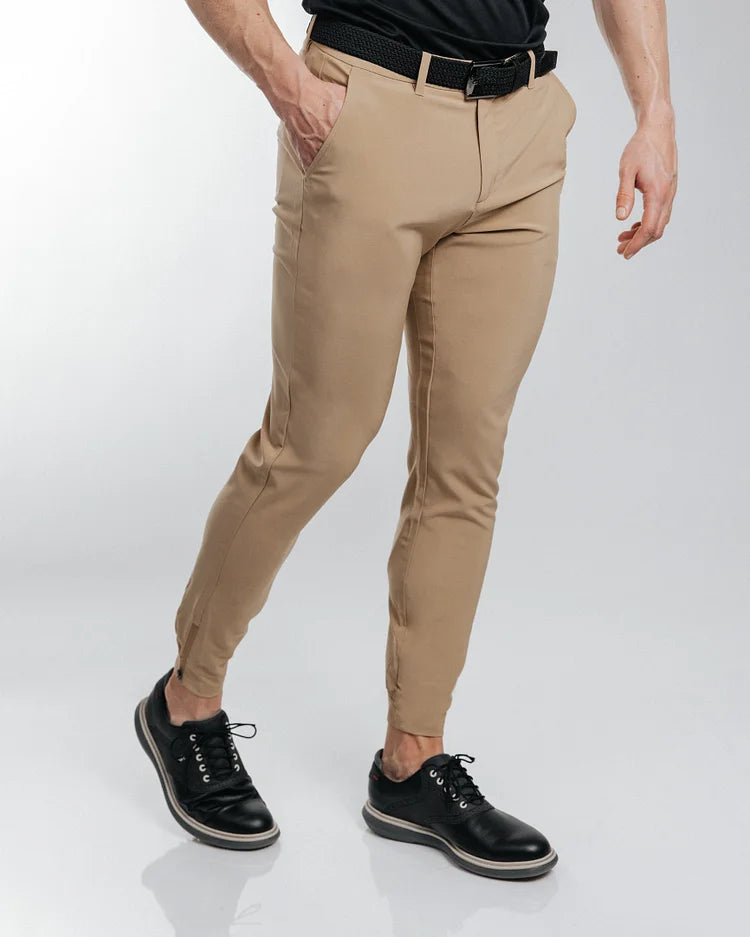 James™ | Slim Fit Joggingbroek met enkelritsen.