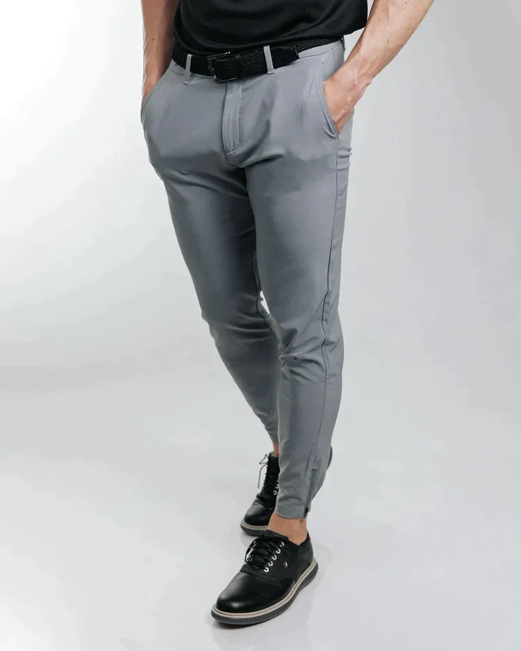 James™ | Slim Fit Joggingbroek met enkelritsen.