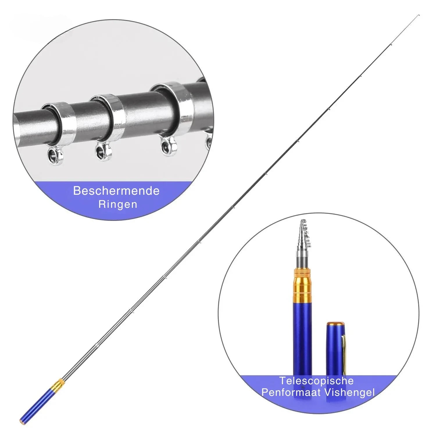 FishPro™ Ultra-Compacte Hengel Set - Perfect voor in de auto & Vakantie!
