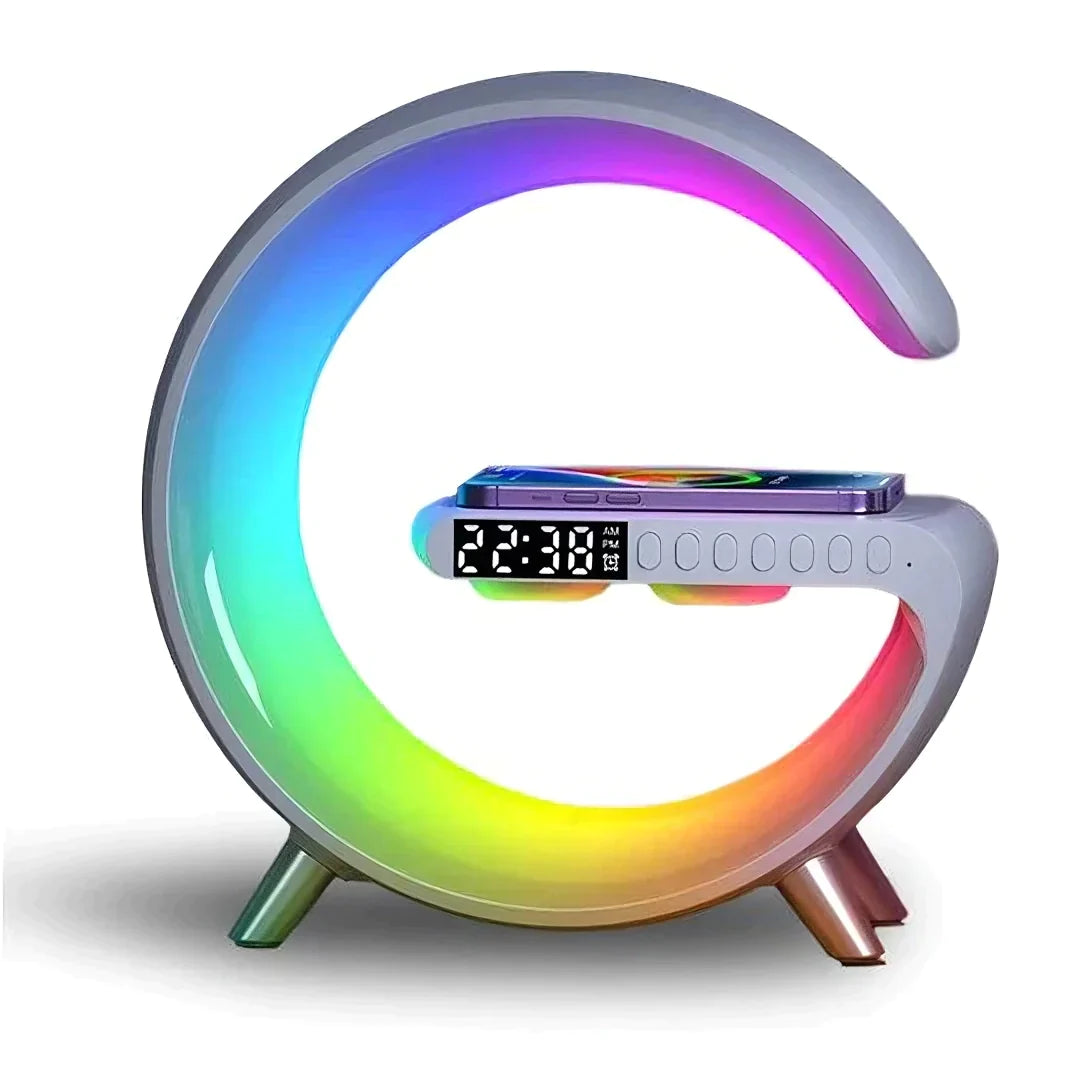 G-Shape™ | 5-in-1 Alarm klok, Mood Light, Speaker & Draadloze Oplader