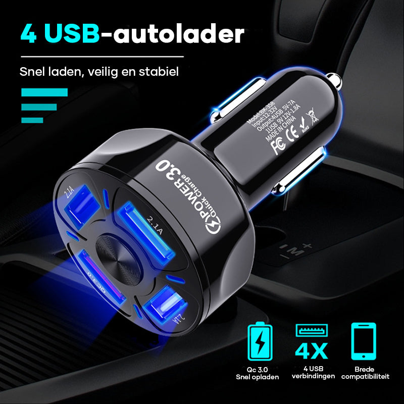 QuattroCharge | 4-IN-1 snellaadpoort voor auto's.