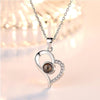Hartketting met liefdesprojectie (I Love You in 100 talen)