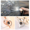 Hartketting met liefdesprojectie (I Love You in 100 talen)