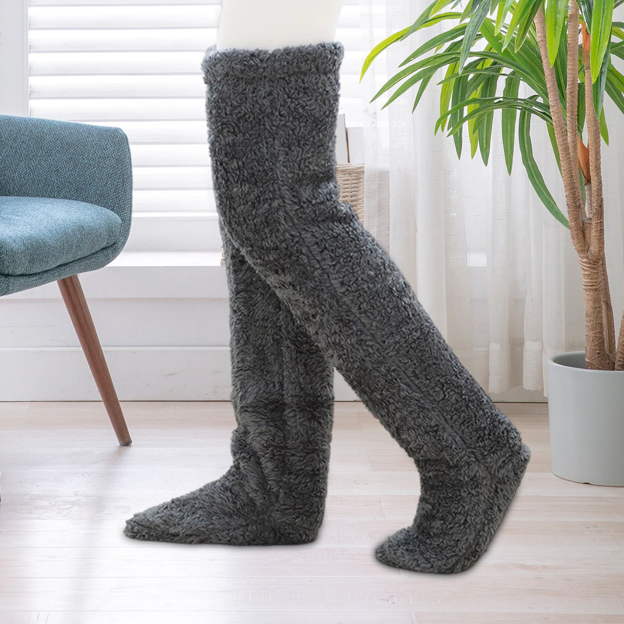 FuzzyFeet™ - Warme Lange Pluche Sokken.